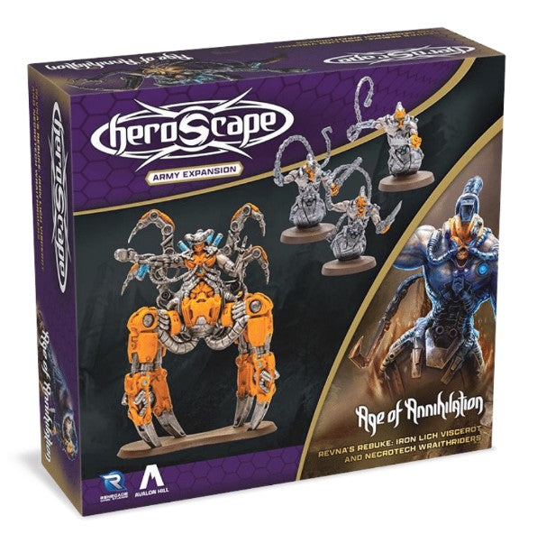 Heroscape: Revna's Rebuke - Iron Lich Viscerot and Necrotech Wraithriders Army Expansion | Elderwoods