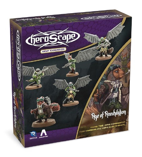 Heroscape: Rising Tide - Wing Commander Tuck Harrigan and Vorid Glidestriker Army Expansion | Elderwoods
