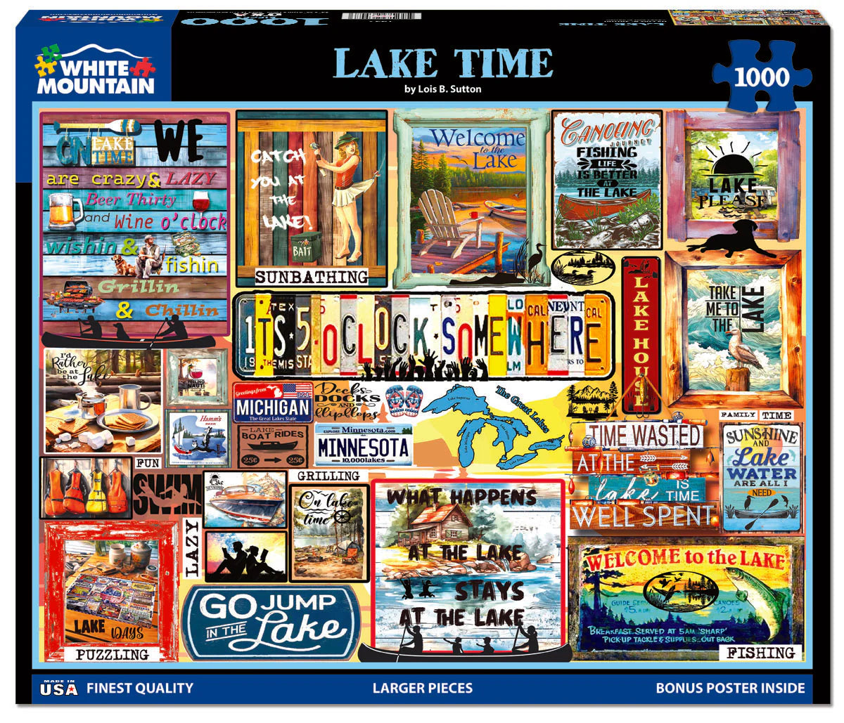 Lake Time - 1000 Piece Jigsaw Puzzle White Mountain
