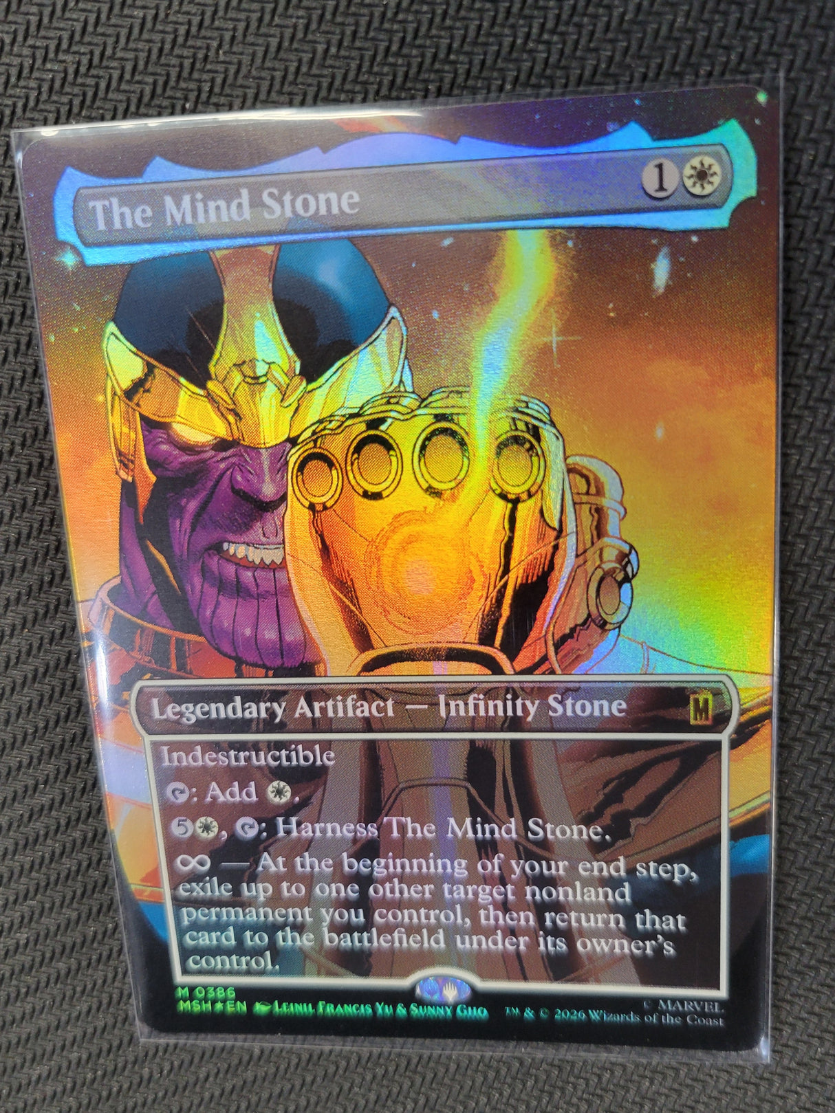 MTG The Mind Stone (Borderless) - Marvel Super Heroes #386 Near Mint
