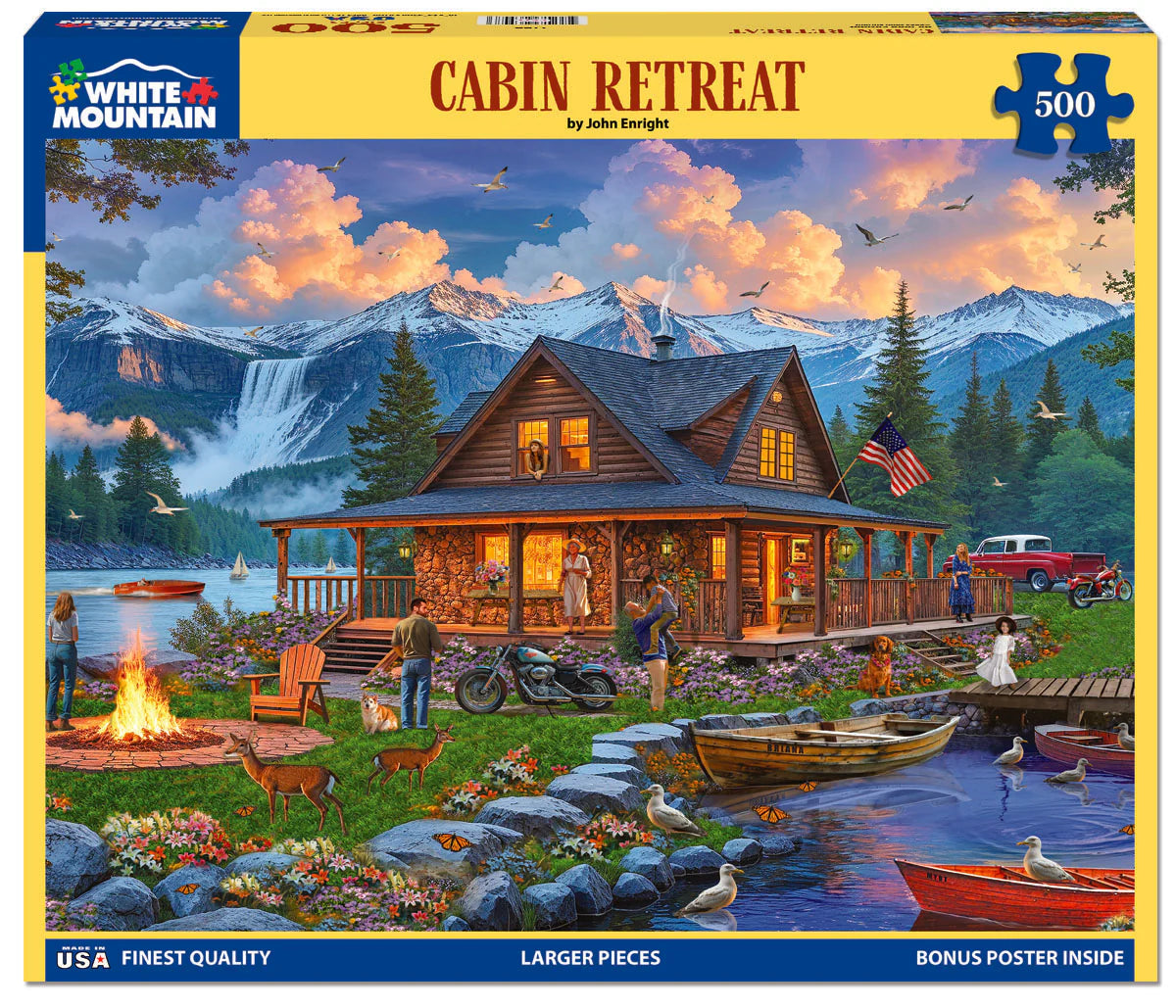 Cabin Retreat - 500 Piece Jigsaw Puzzle White Mountain