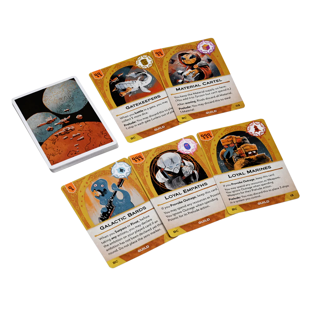 ARCS detailed game guild cards