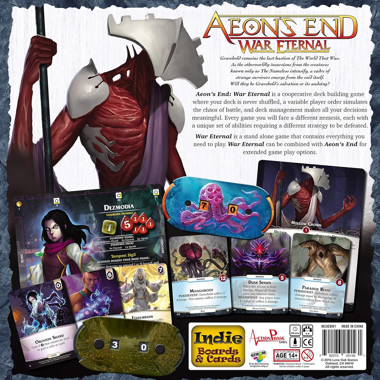 Aeon's End: War Eternal detailed game pieces and spell cards