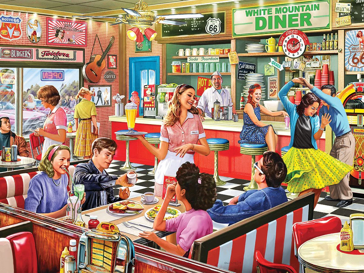American Diner - 1000 Piece Jigsaw Puzzle White Mountain