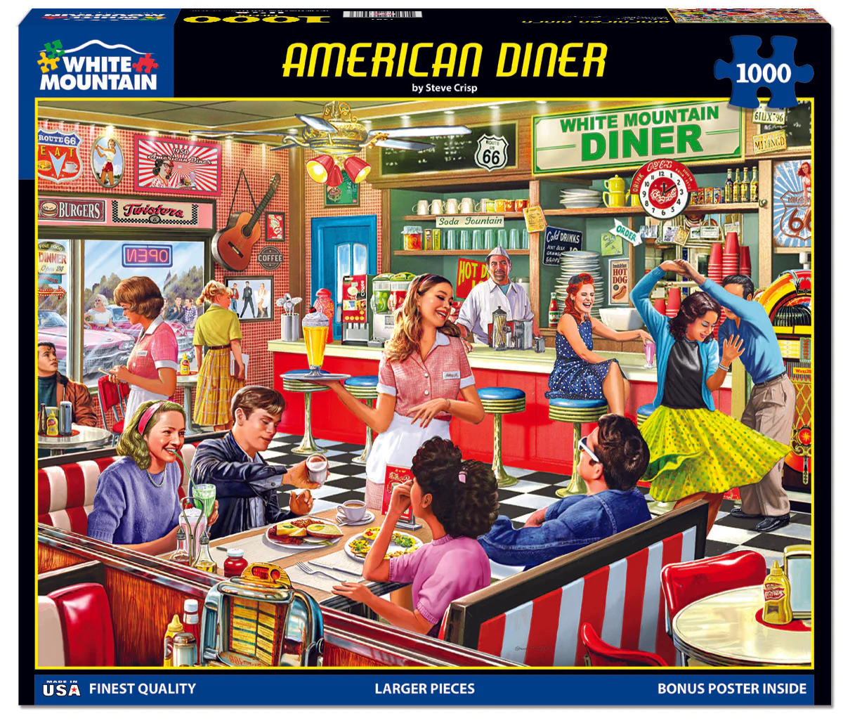 American Diner - 1000 Piece Jigsaw Puzzle White Mountain