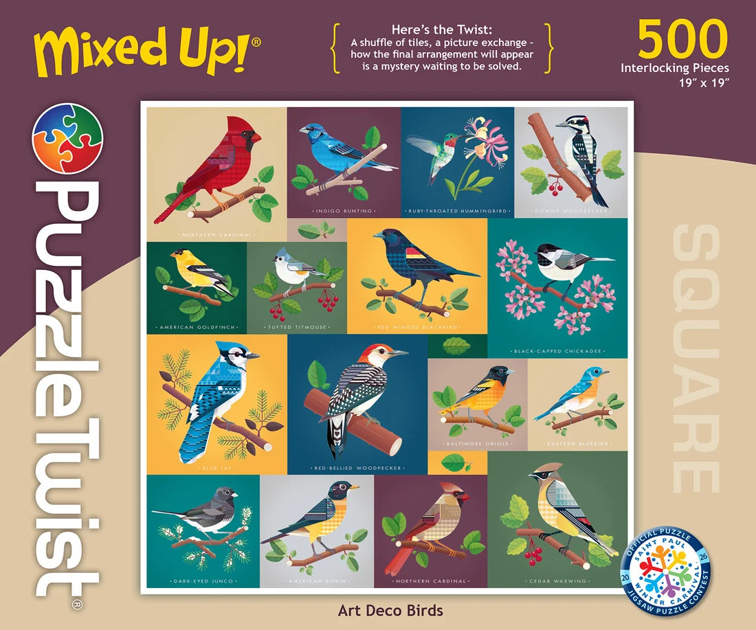 Art Deco Birds - 500pc Puzzle Twist