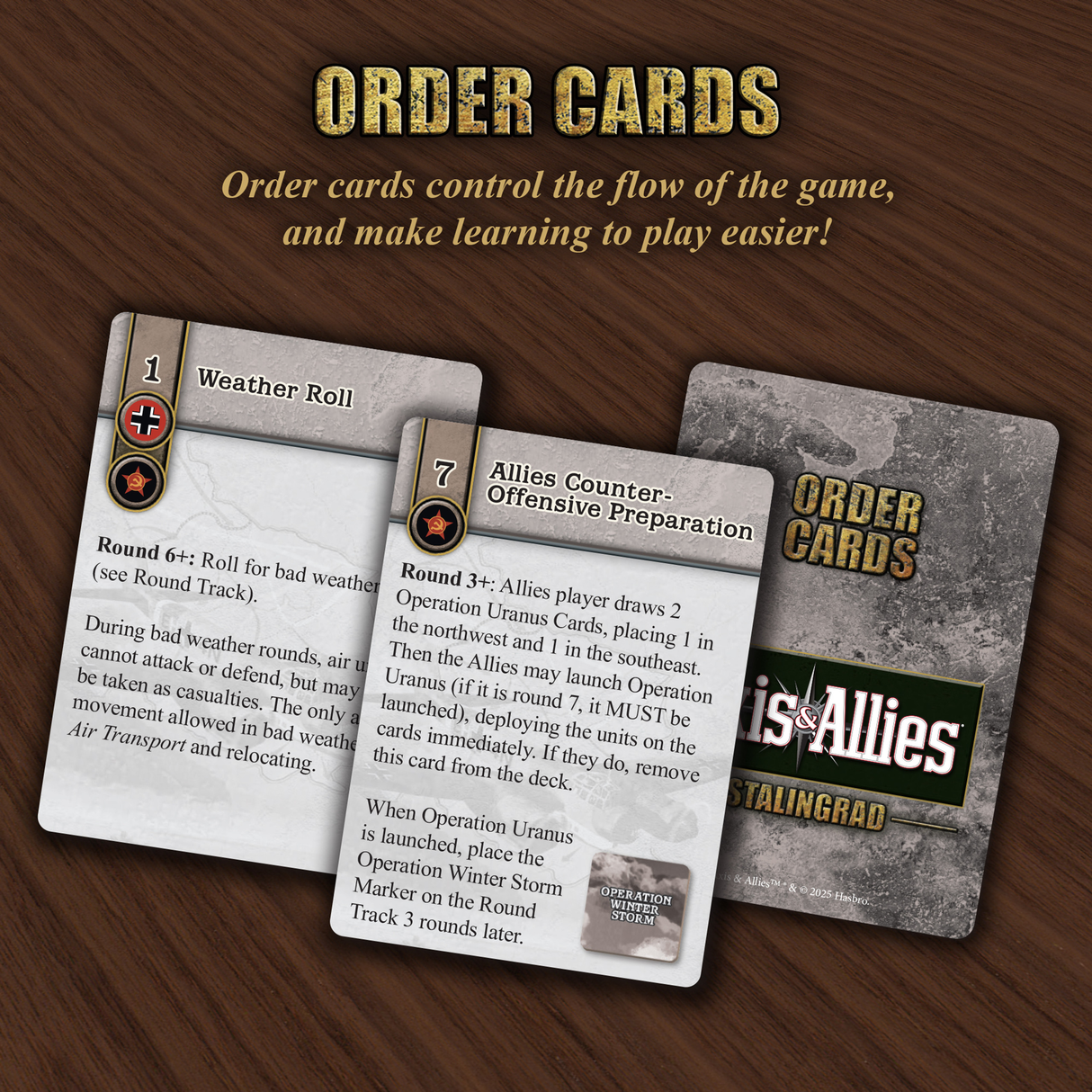 Axis & Allies: Stalingrad battle order cards