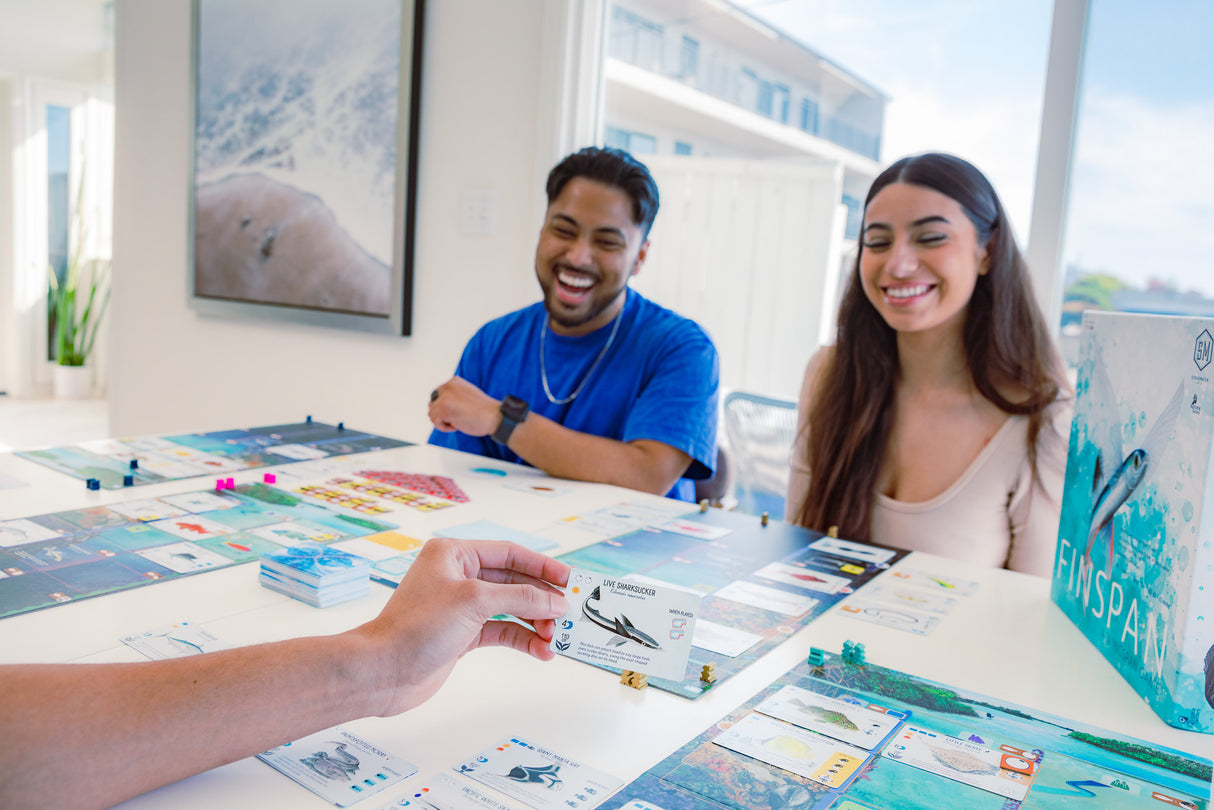 Finspan marine habitat cards and fish placement mechanics