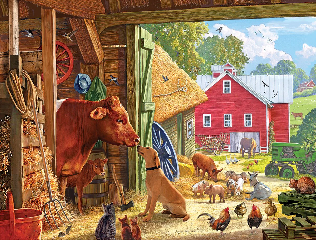 Barnyard Buddies - 500 Piece Jigsaw Puzzle White Mountain