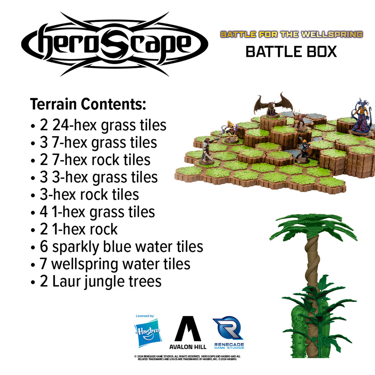Heroscape: Battle Box - Battle for the Wellspring terrain and miniatures