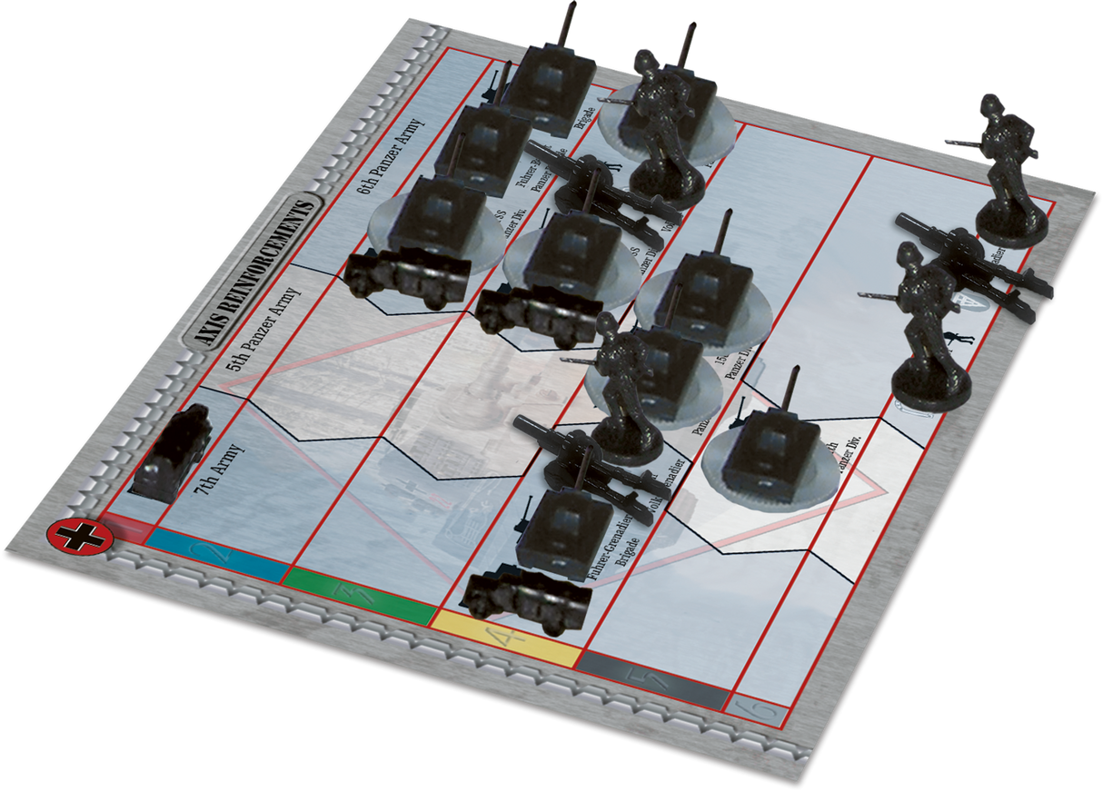 Axis & Allies: Battle of the Bulge detailed game pieces and military units