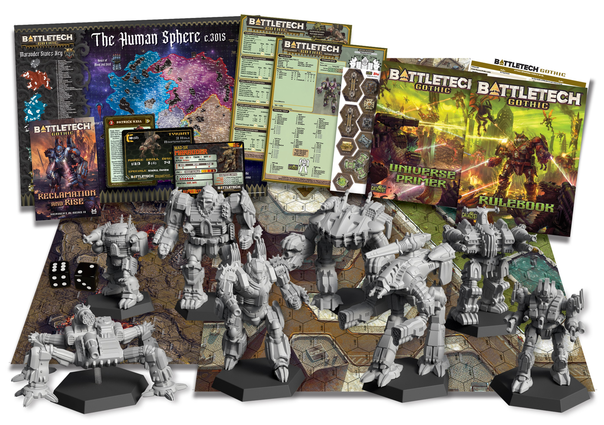 BattleTech: Gothic game components and cards