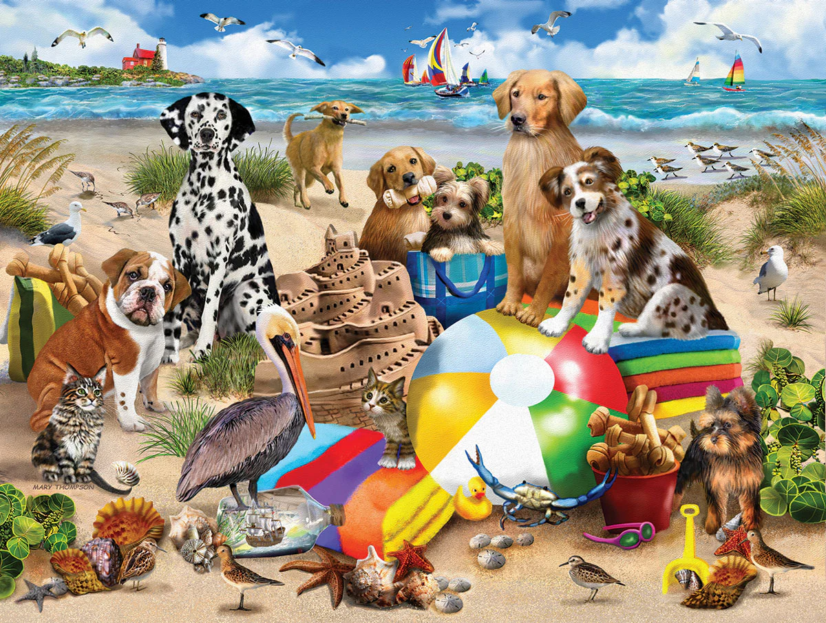 Beach Buddies - 500 Piece Jigsaw Puzzle White Mountain
