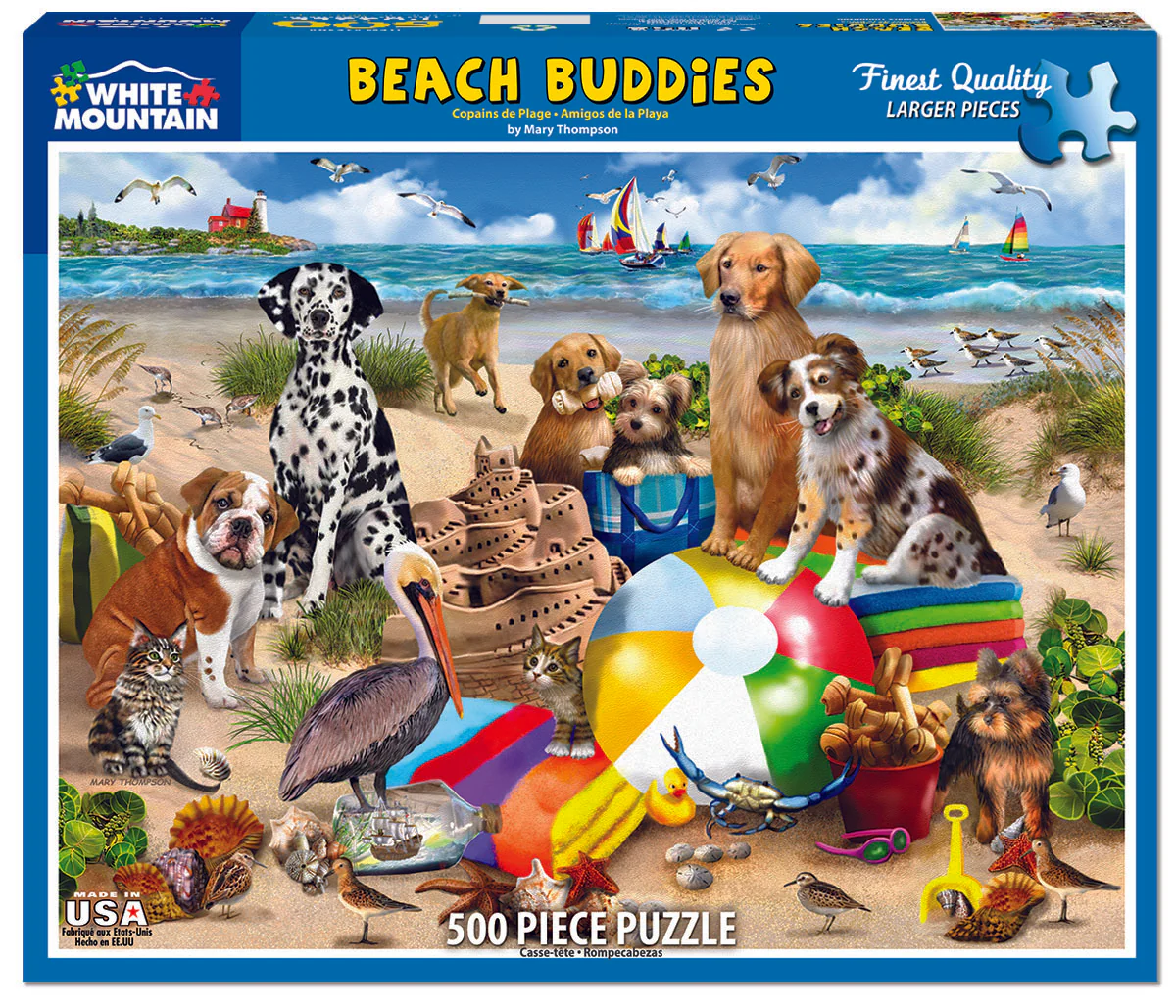 Beach Buddies - 500 Piece Jigsaw Puzzle White Mountain