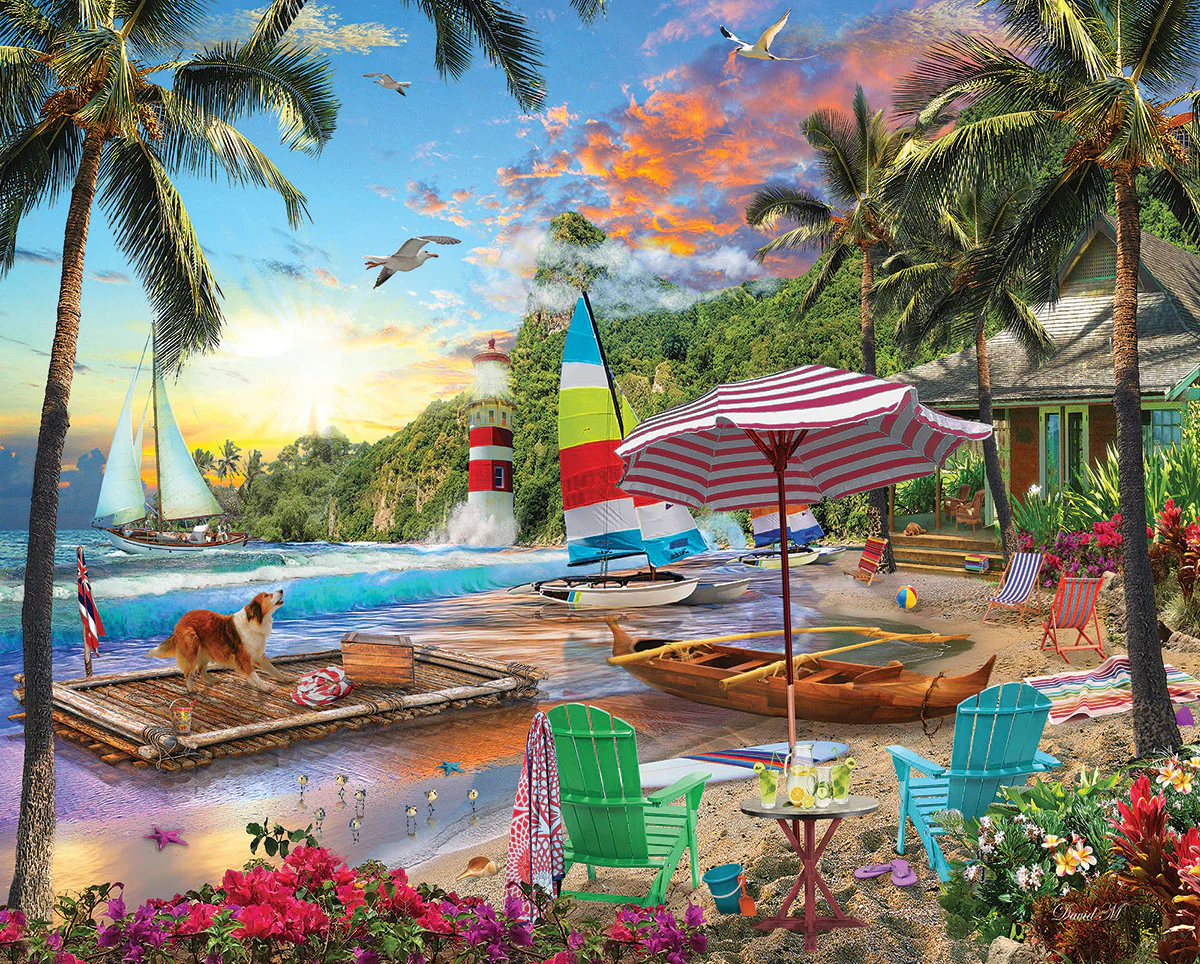 Beach Holiday - 500 Piece Jigsaw Puzzle White Mountain