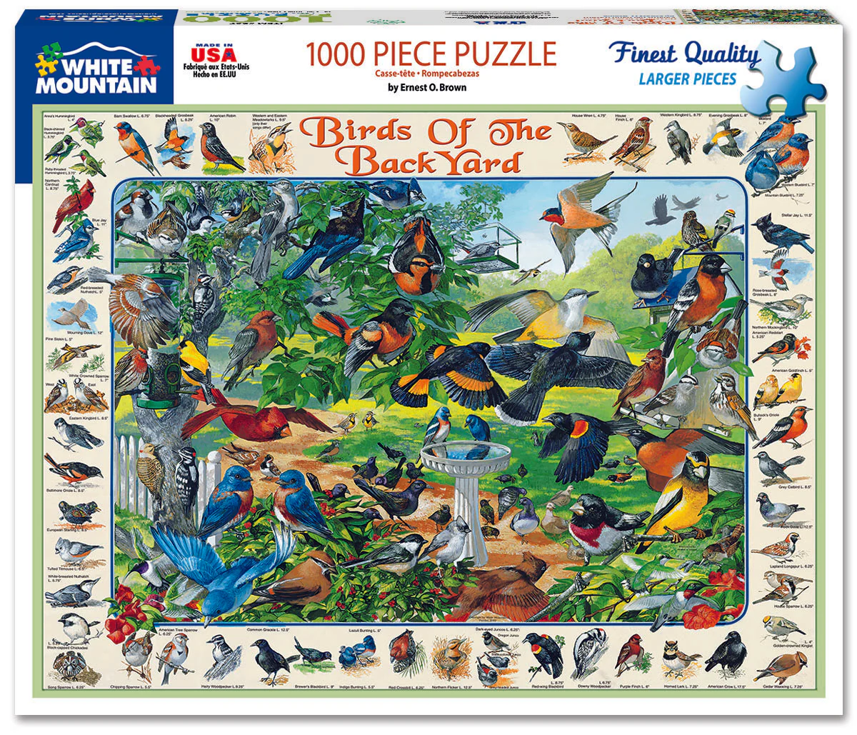 Birds of the Back Yard - 1000 Piece Jigsaw Puzzle White Mountain
