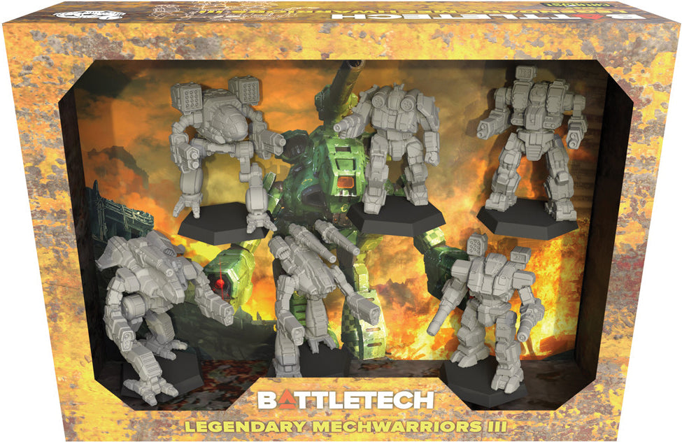BattleTech: Mercenaries Forcepack - Legendary MechWarriors III mech miniatures and pilot cards