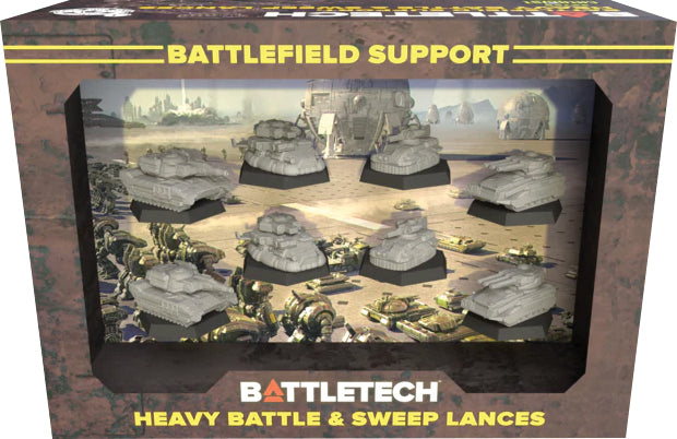 BattleTech: Mercenaries Forcepack - Battlefield Support Heavy Battle & Sweep Lances mech miniatures and models