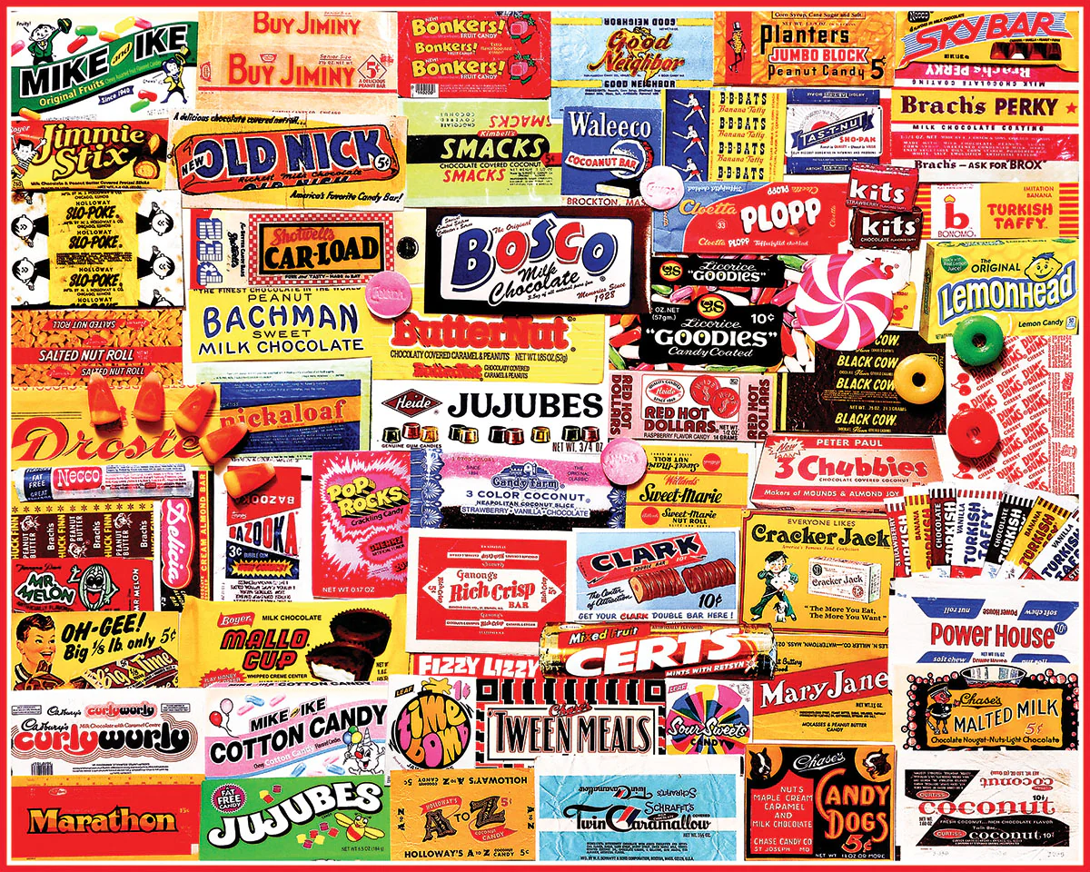 Candy Wrappers - 1000 Piece Jigsaw Puzzle White Mountain