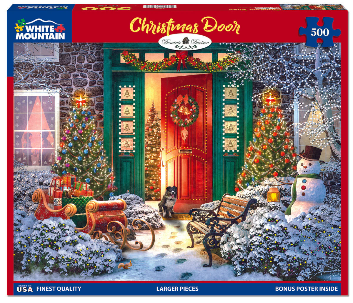 Christmas Door - 500 Piece Jigsaw Puzzle White Mountain