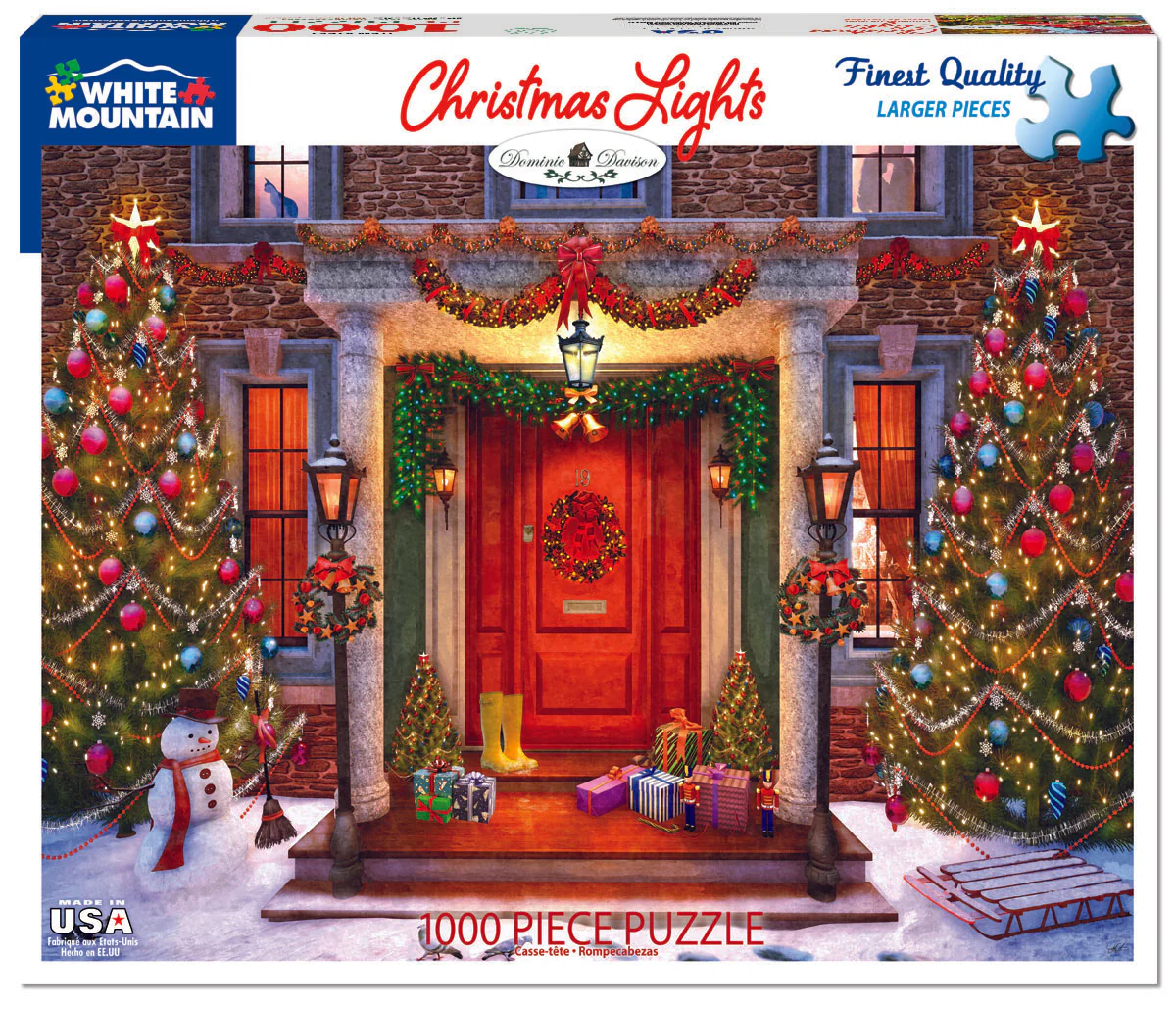 Christmas Lights - 1000 Piece Jigsaw Puzzle White Mountain
