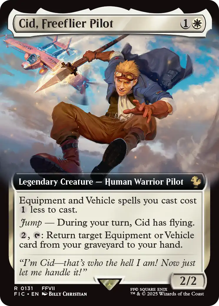 Cid, Freeflier Pilot Extended Art - MTG Final Fantasy 131 NM