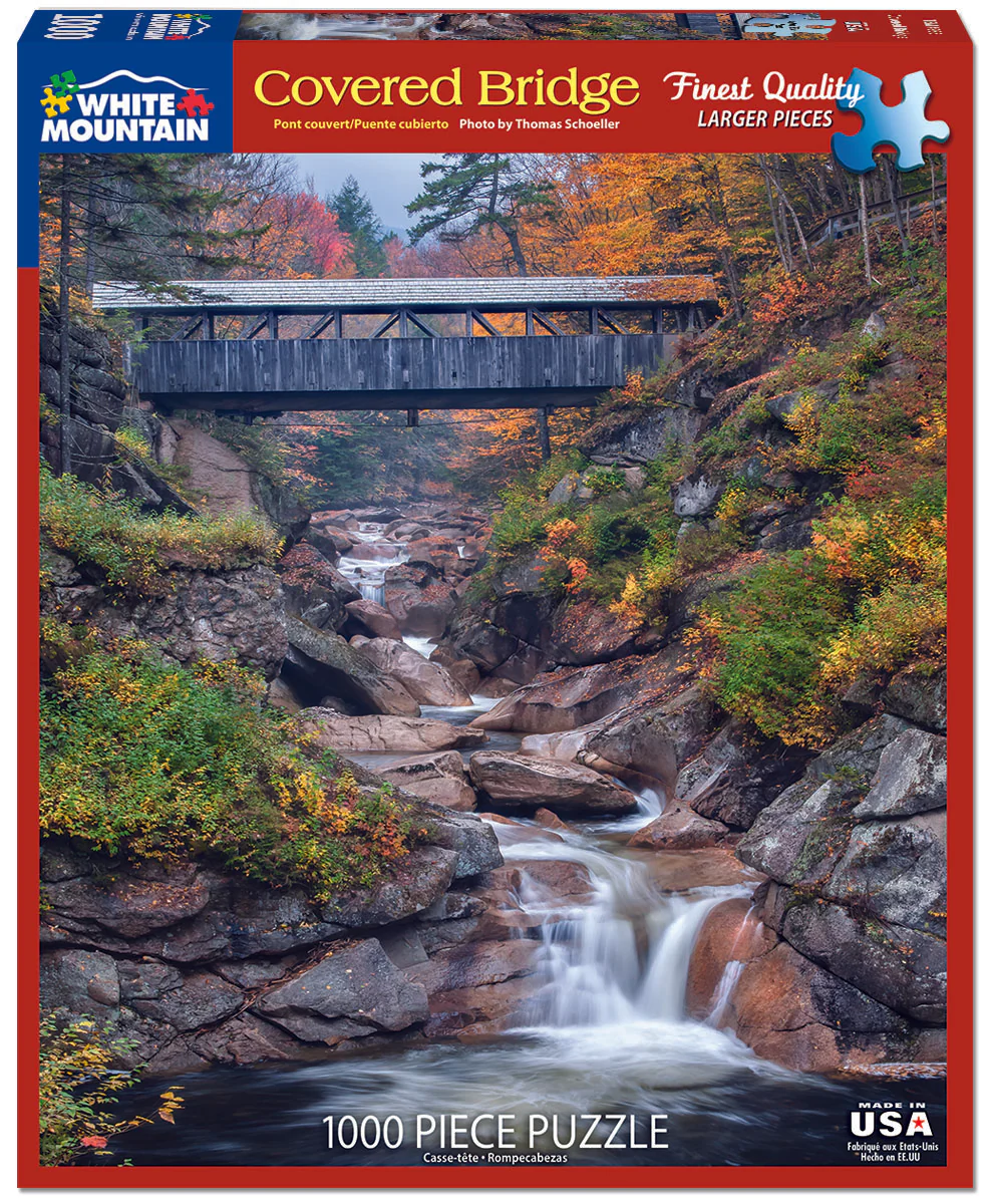 Covered Bridge - 1000 Piece Jigsaw Puzzle White Mountain