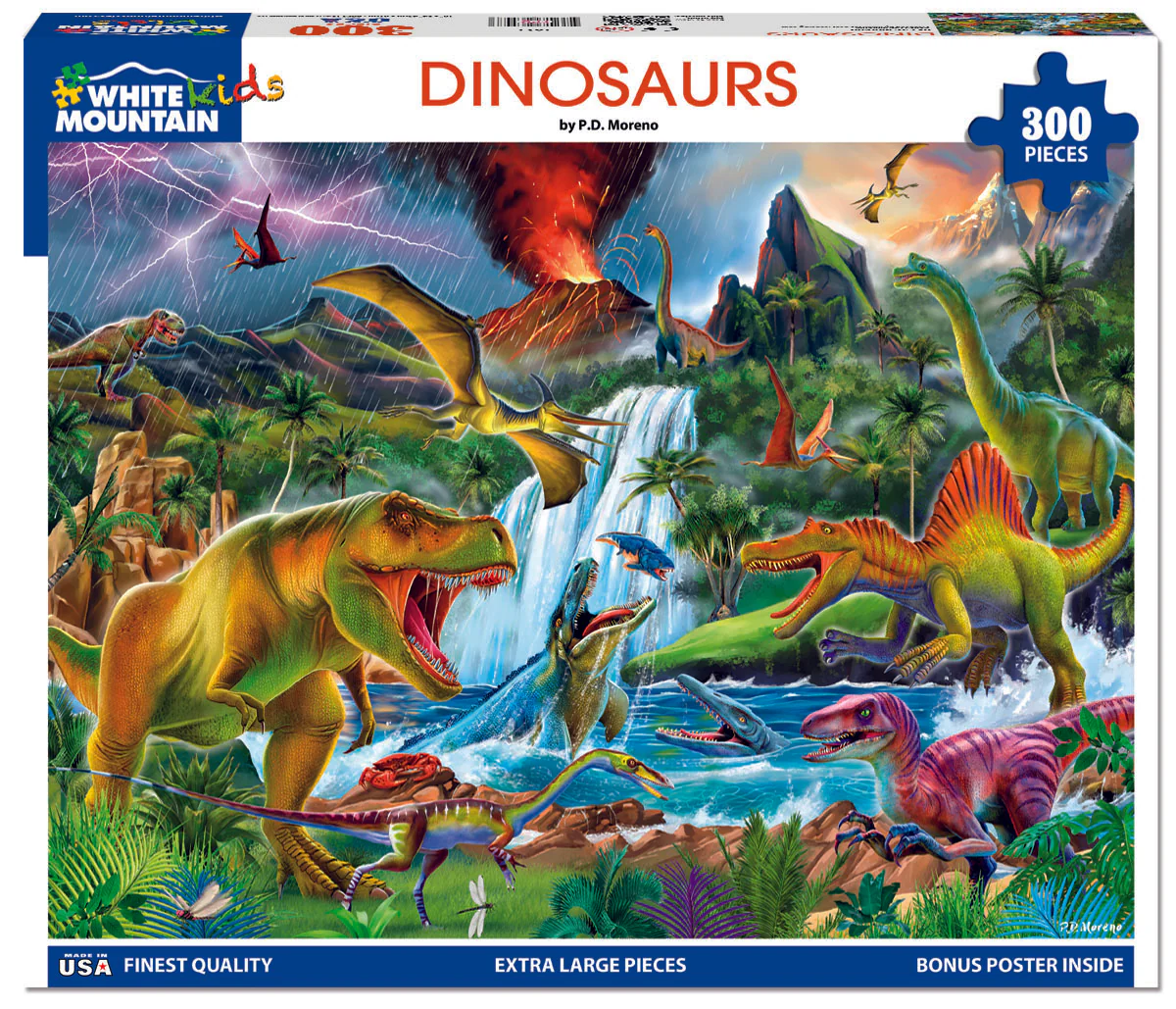 Dinosaurs - 300 Piece Jigsaw Puzzle White Mountain