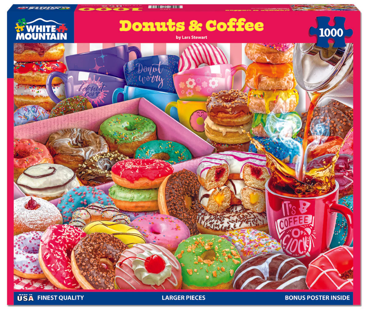 Donuts & Coffee - 1000 Piece Jigsaw Puzzle White Mountain