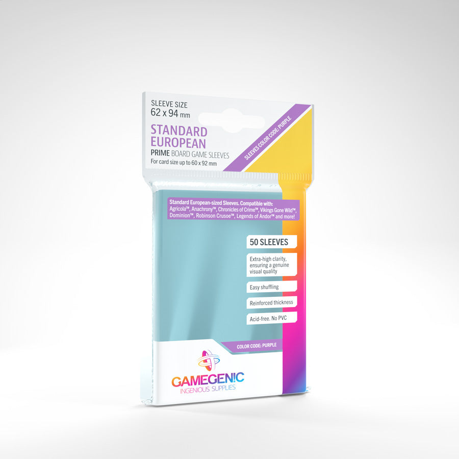 Gamegenic Clear European Standard Size Sleeves 50ct | Elderwoods