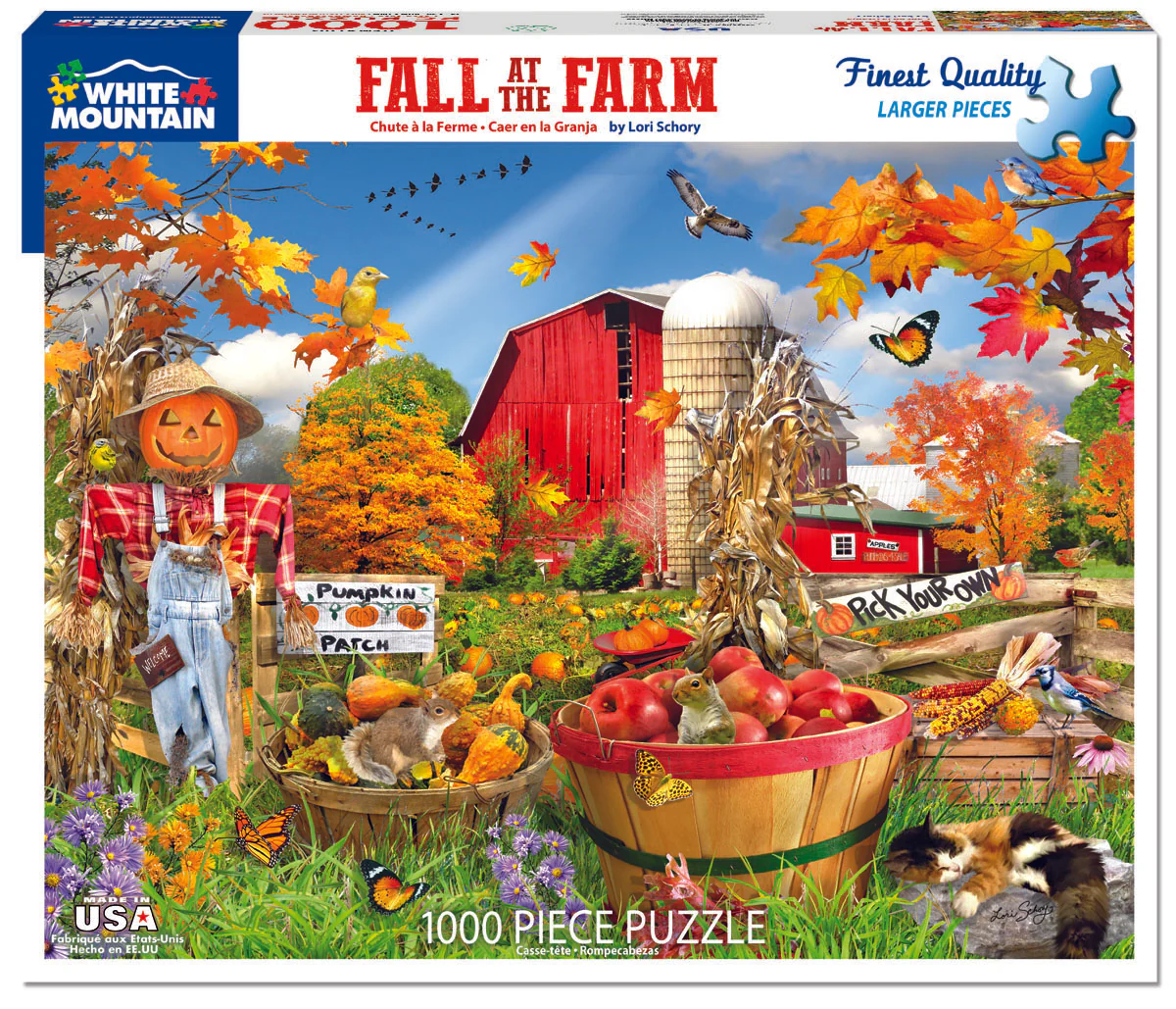 Fall at the Farm - 1000 Piece Jigsaw Puzzle White Mountain