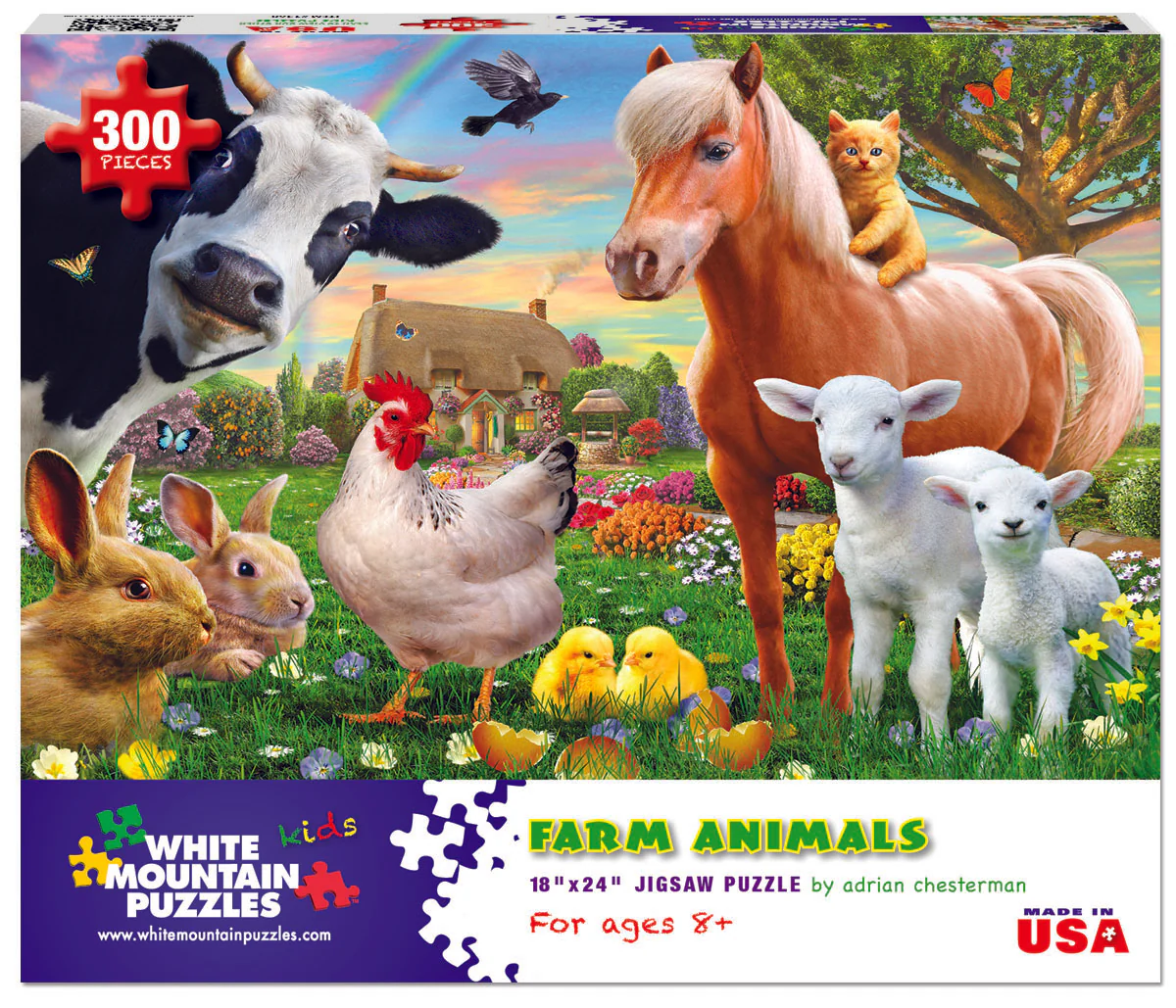 Farm Animals - 300 Piece Jigsaw Puzzle White Mountain