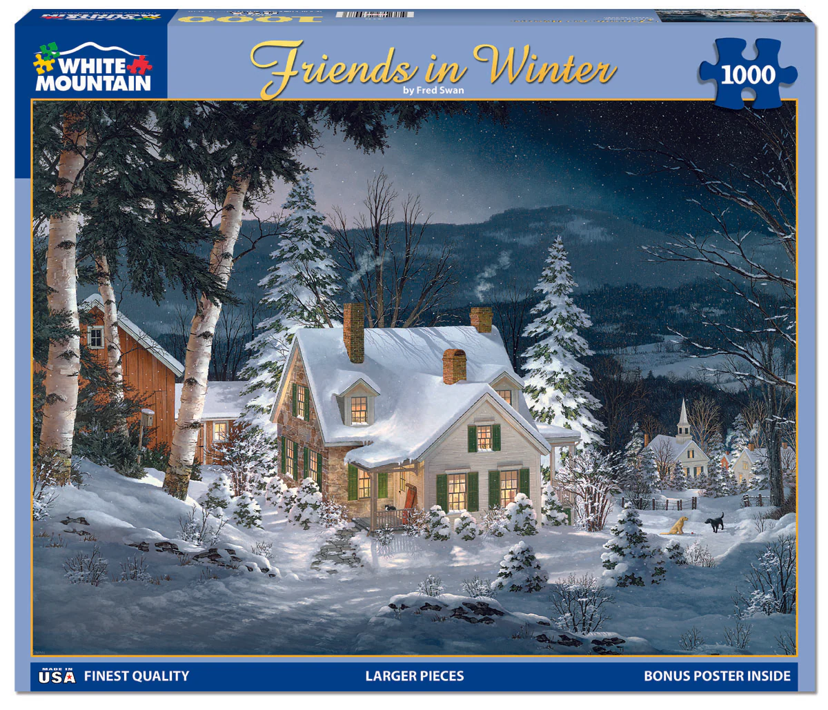 Friends in Winter - 1000 Piece Jigsaw Puzzle White Mountain