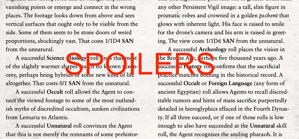 Delta Green RPG: God's Eye (Paperback) back cover with synopsis