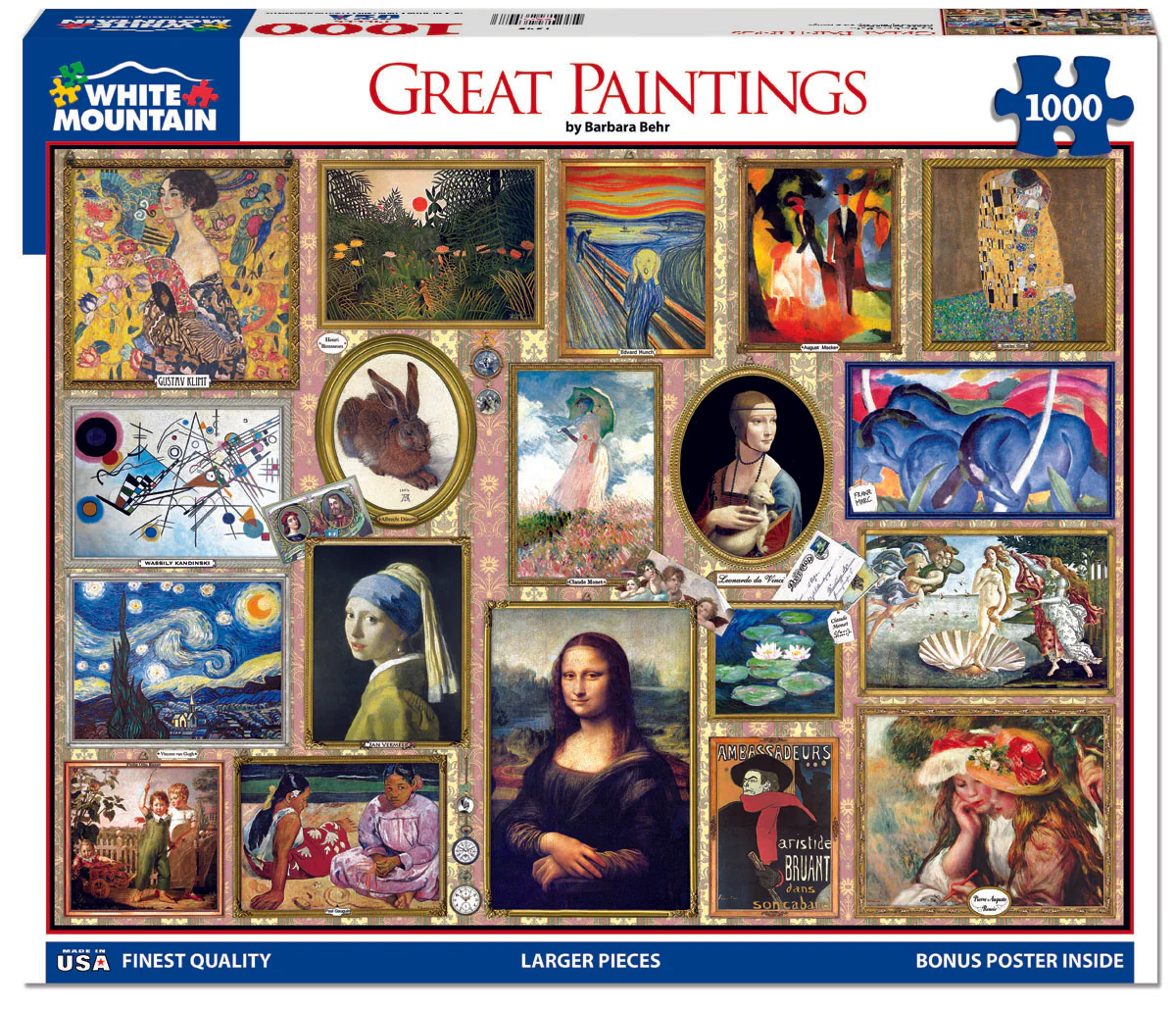 Great Paintings - 1000 Piece Jigsaw Puzzle White Mountain