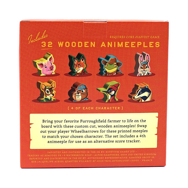 Harvest Animeeple Pack custom wooden meeples for all 8 characters