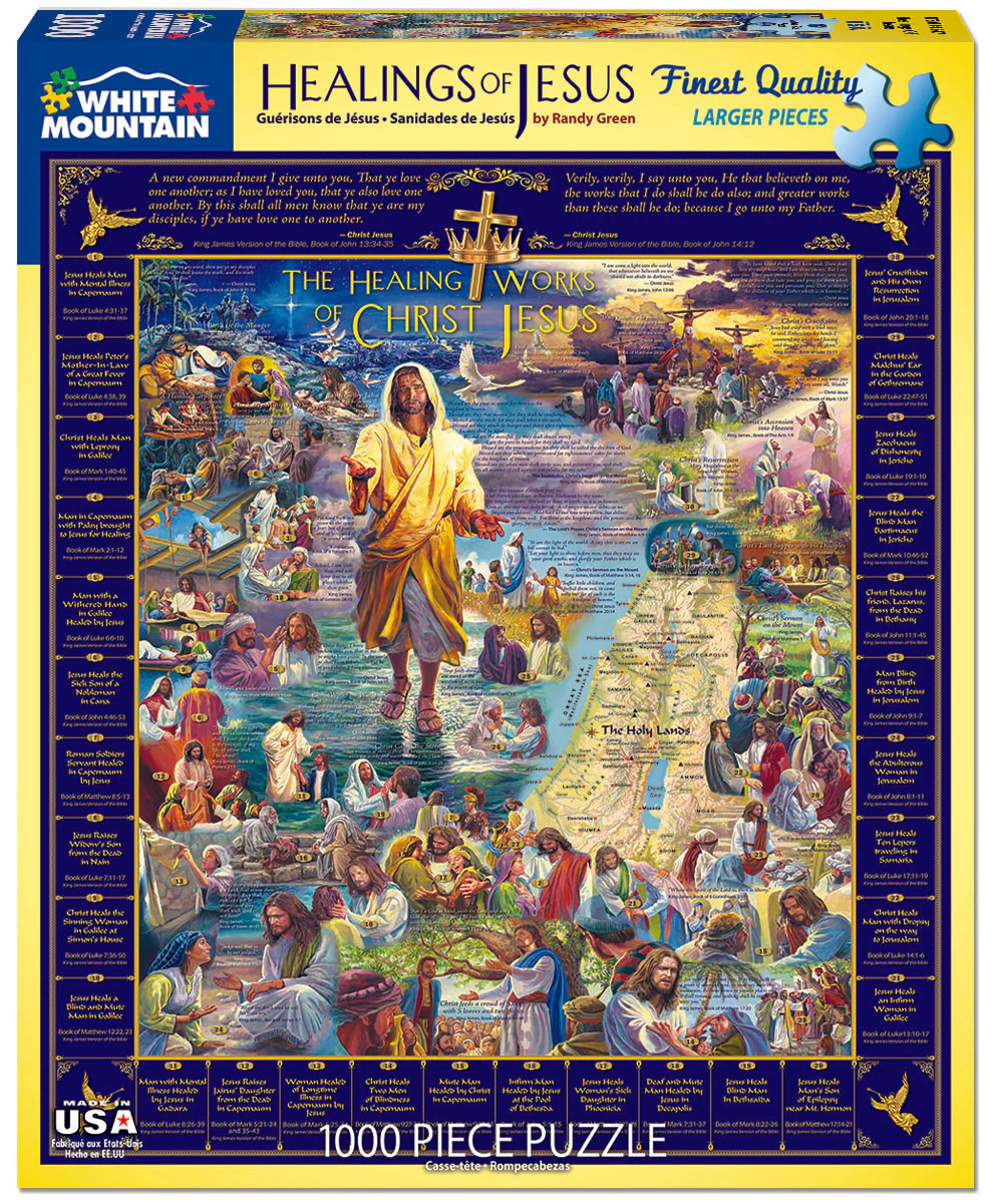 Healings of Jesus - 1000 Piece Jigsaw Puzzle White Mountain