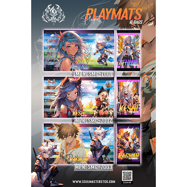 Soul Masters TCG: Gridded Playmat /w Bag- Keshi Savageclaw with storage bag