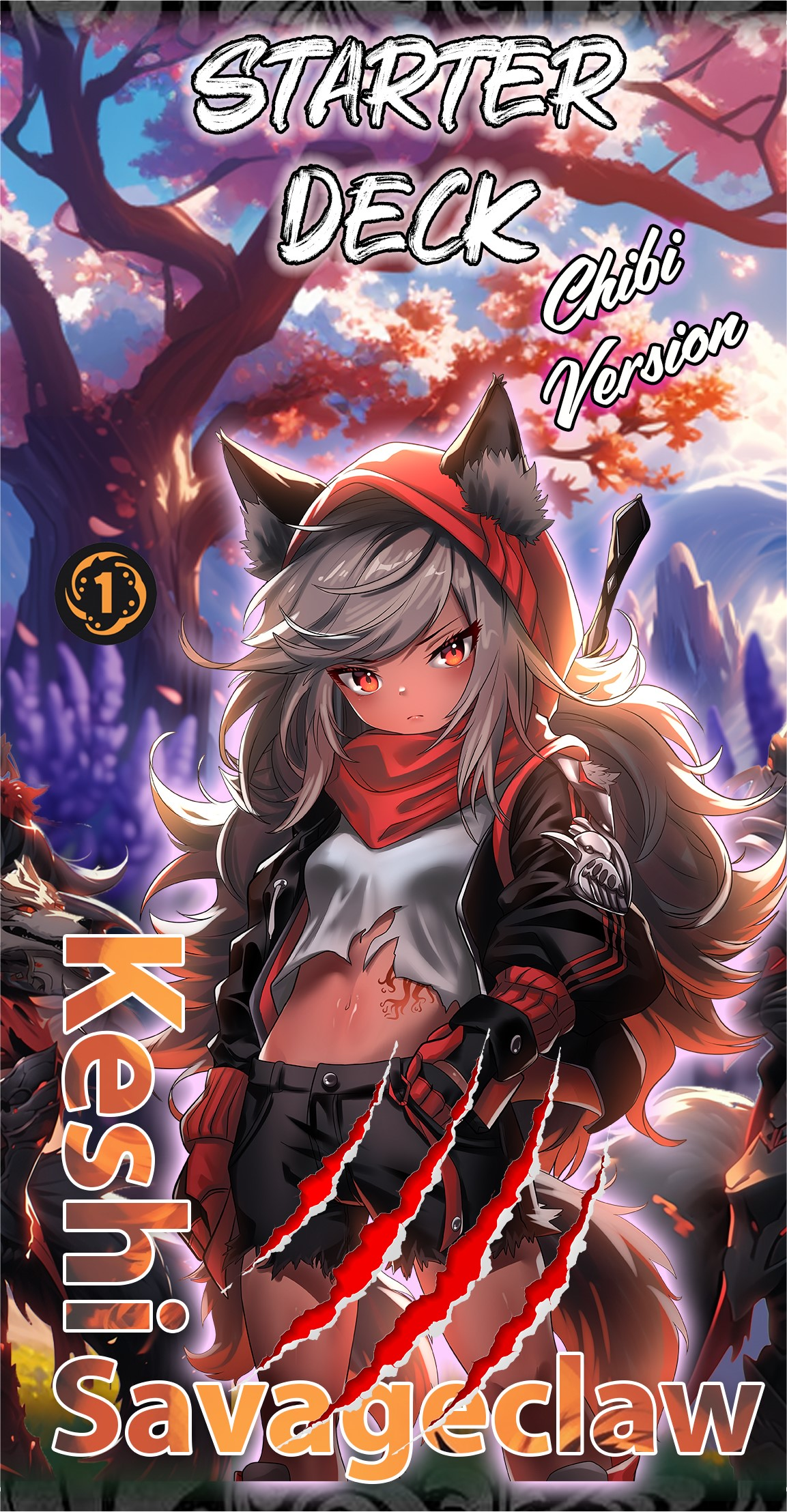 Soul Masters TCG: Starter Deck- Chibi Keshi Savageclaw, 1st Edition