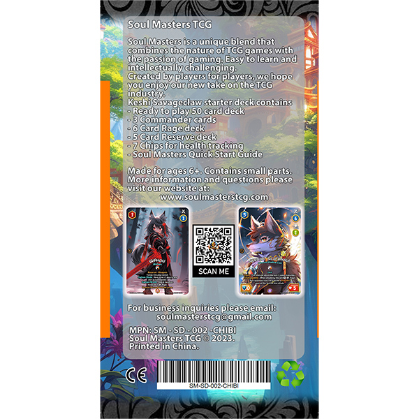 Soul Masters TCG: Starter Deck- Chibi Keshi Savageclaw, 1st Edition