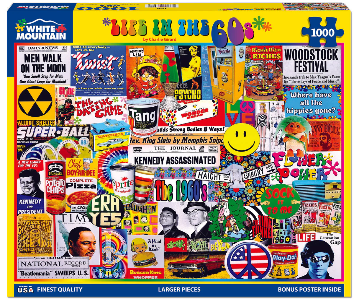 Life in the 60's - 1000 Piece Jigsaw Puzzle White Mountain