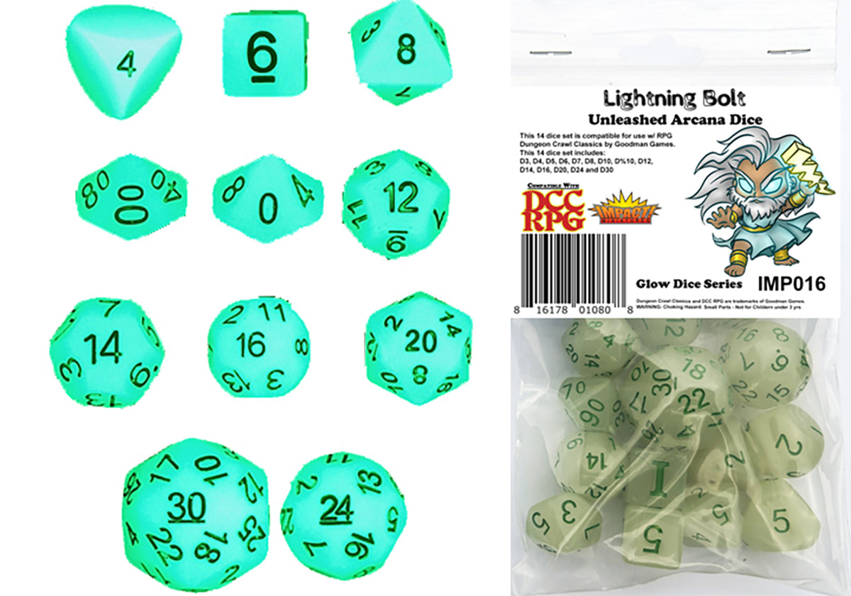 Lightning Bolt (14 Dice Set) - For use with DCC