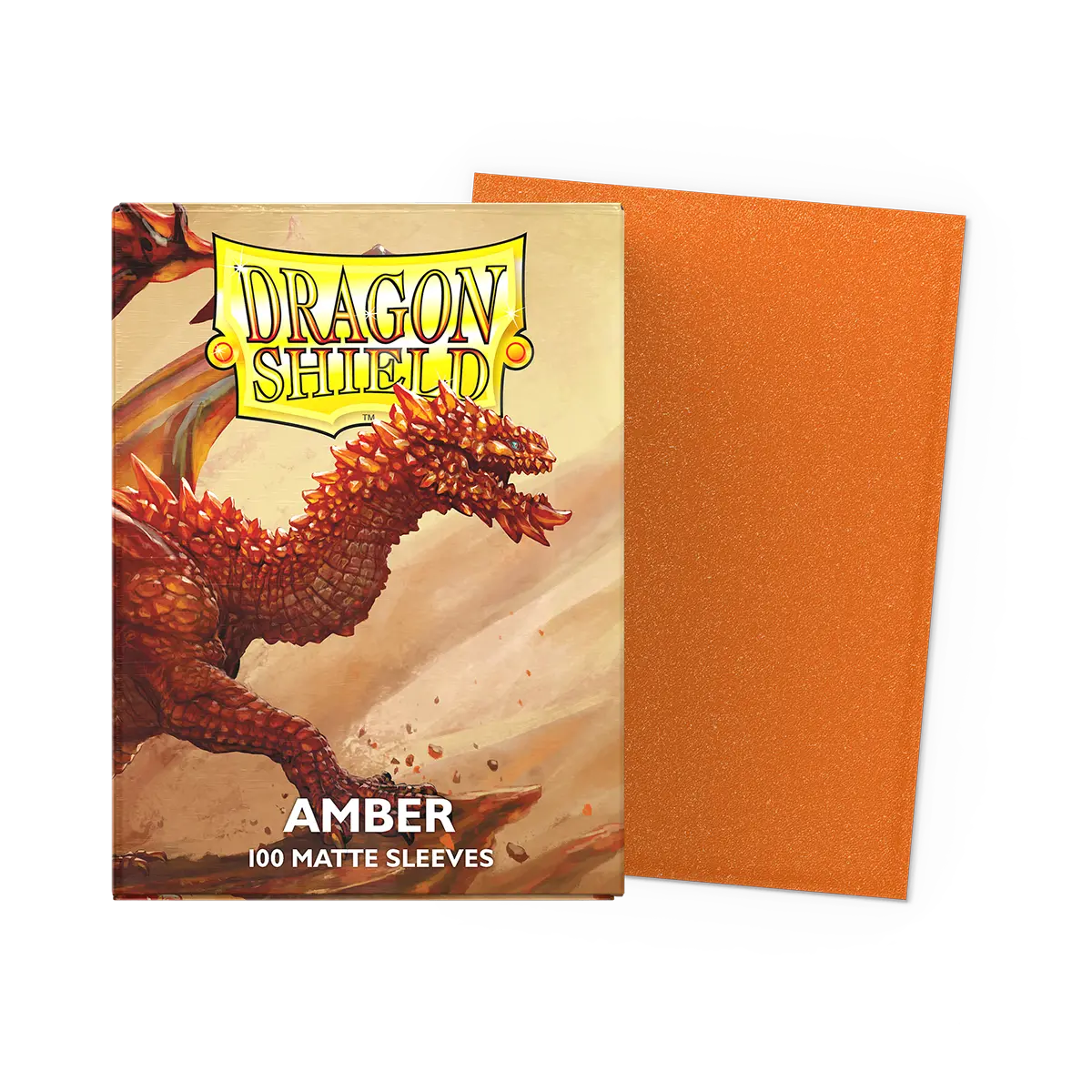 Dragon Shield - Matte Amber Sparkly Sleeves - Standard Size | Elderwoods
