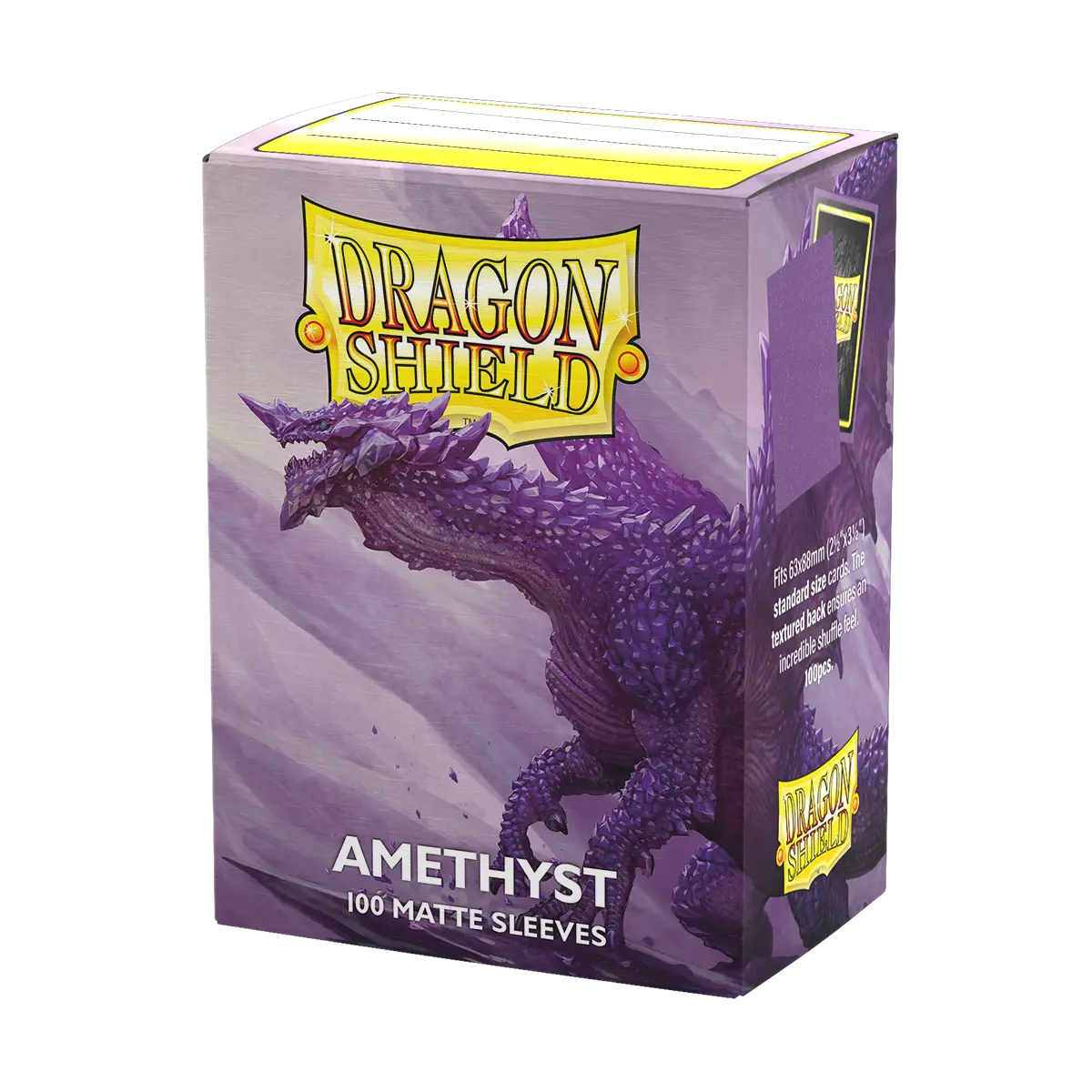 Dragon Shield - Matte Amethyst Sparkly Sleeves - Standard Size with 100 sleeves packaging
