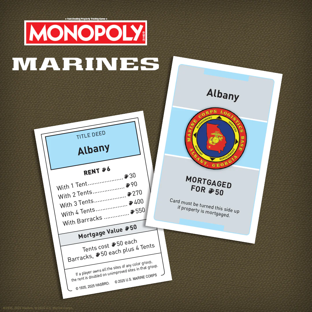 Monopoly Marines 250th Anniversary custom money and Marine Corps themed currency