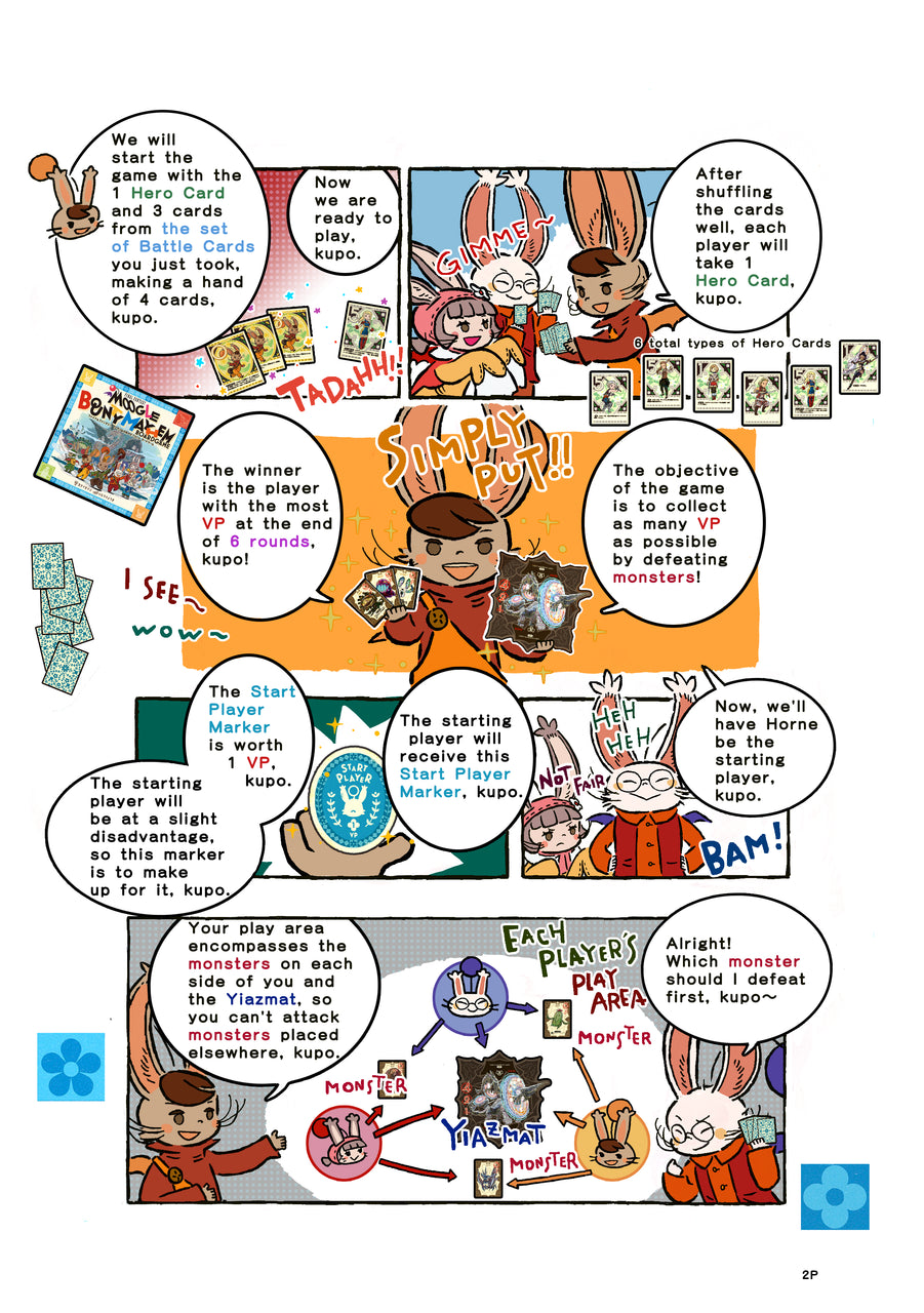 Moogle Bounty Mayhem Final Fantasy game board showing moogle adventure zones