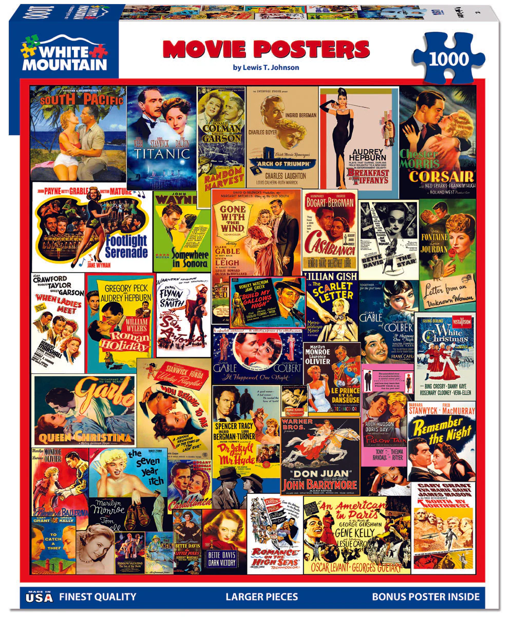 Movie Posters - 1000 Piece Jigsaw Puzzle White Mountain