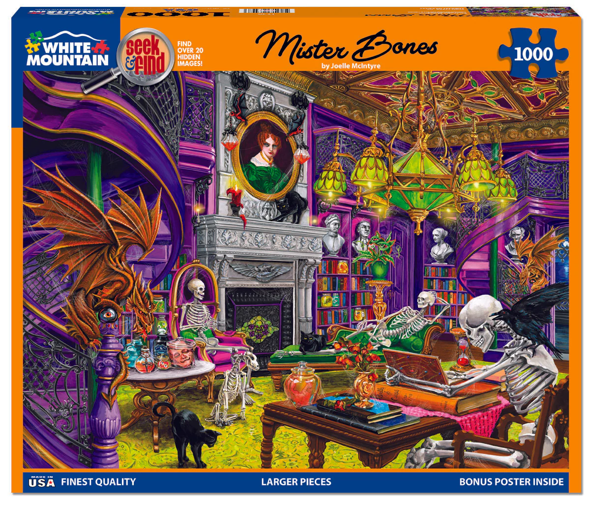 Mr. Bones - Seek & Find - 1000 Piece Jigsaw Puzzle White Mountain