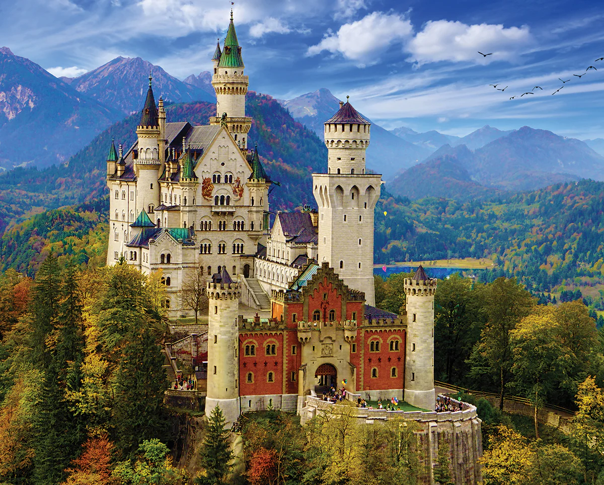 Neuschwanstein Castle - 1000 Piece Jigsaw Puzzle White Mountain