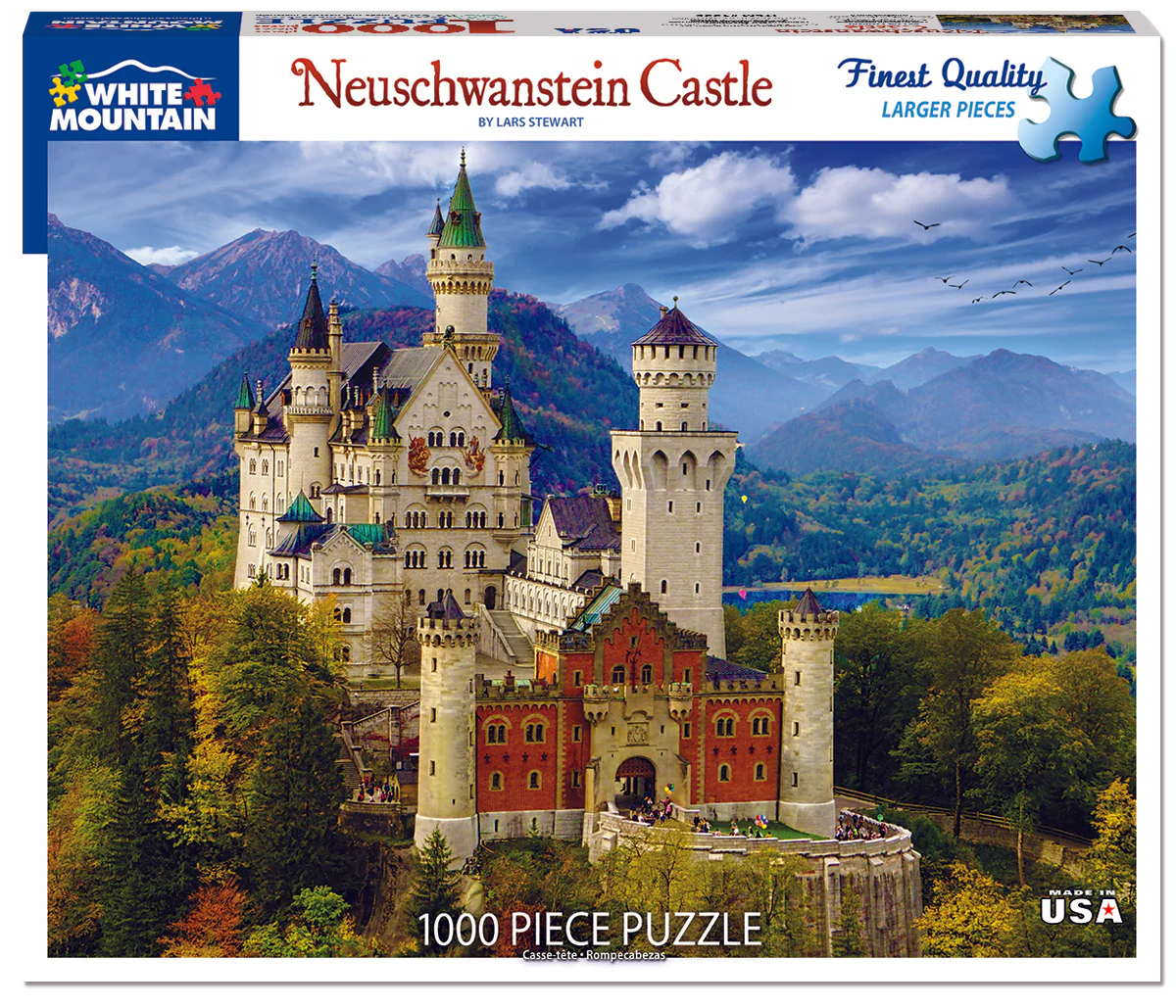 Neuschwanstein Castle - 1000 Piece Jigsaw Puzzle White Mountain